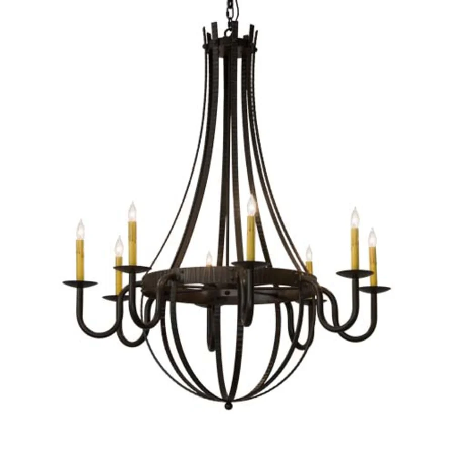 Meyda Tiffany Barrel Stave Metallo 8 Light 42" Wide Taper Candle Style Chandelier - Image 1