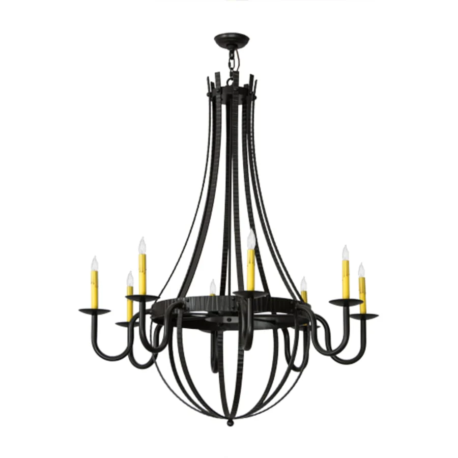 Meyda Tiffany Barrel Stave Metallo 8 Light 42" Wide Taper Candle Style Chandelier - Image 3
