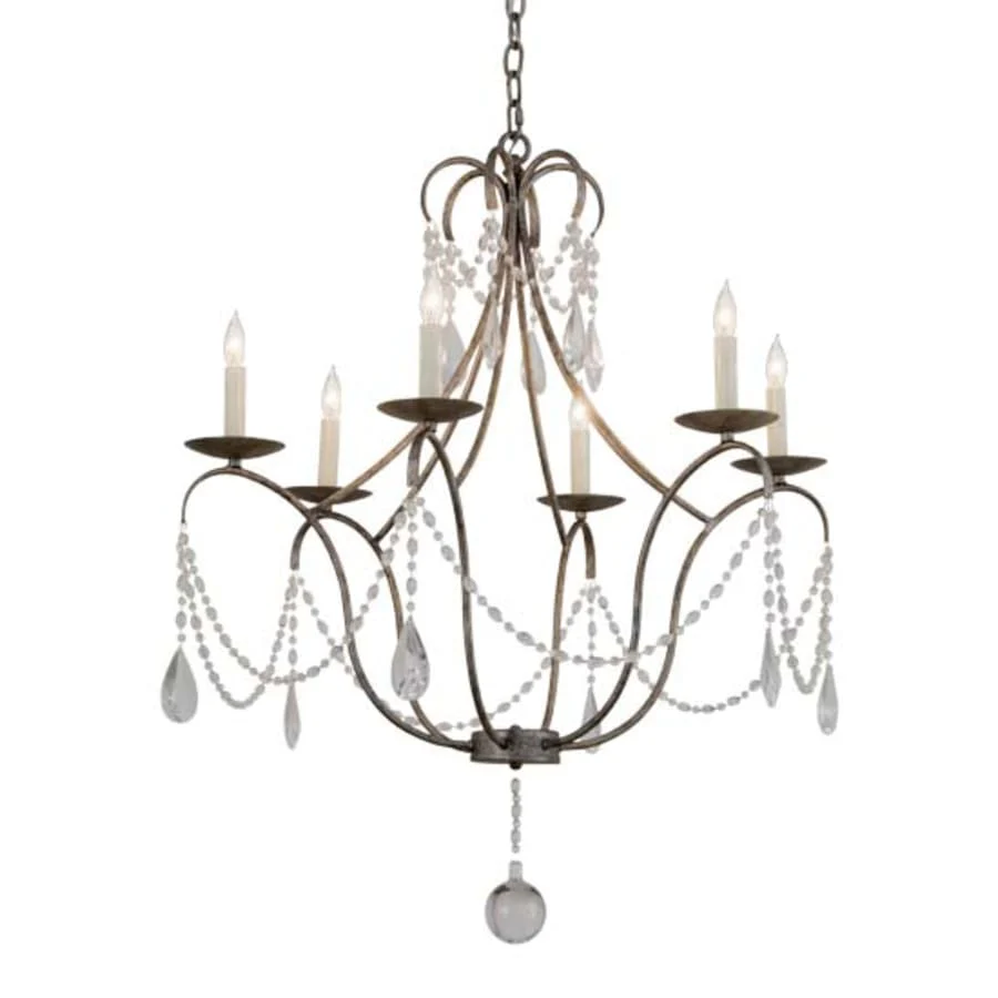 Meyda Tiffany Kaitlynn 6 Light 31" Wide Crystal Candle Style Chandelier - Image 1