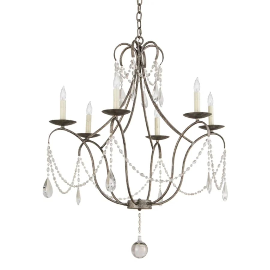 Meyda Tiffany Kaitlynn 6 Light 31" Wide Crystal Candle Style Chandelier - Image 3