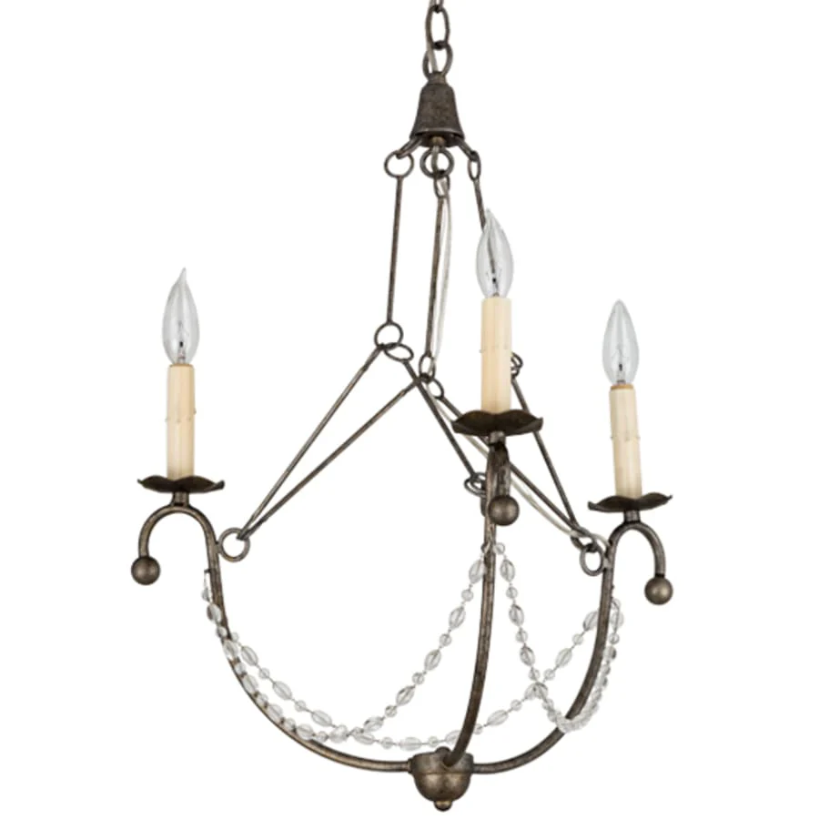 Meyda Tiffany Kaitlynn 3 Light 22" Wide Beaded Candle Style Chandelier - Image 3