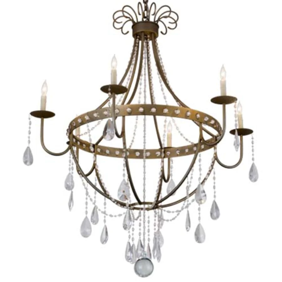 Meyda Tiffany Azaleia 6 Light 42" Wide Crystal Candle Style Chandelier - Image 1