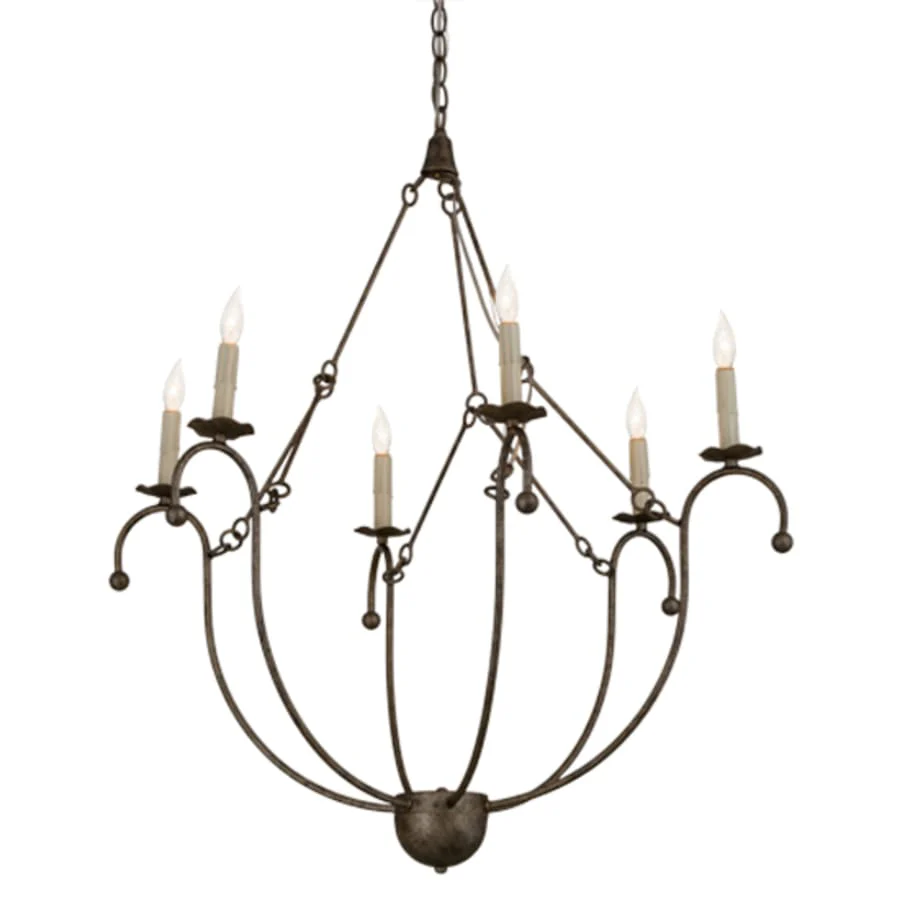 Meyda Tiffany Vienna 6 Light 32" Wide Taper Candle Style Chandelier - Image 2