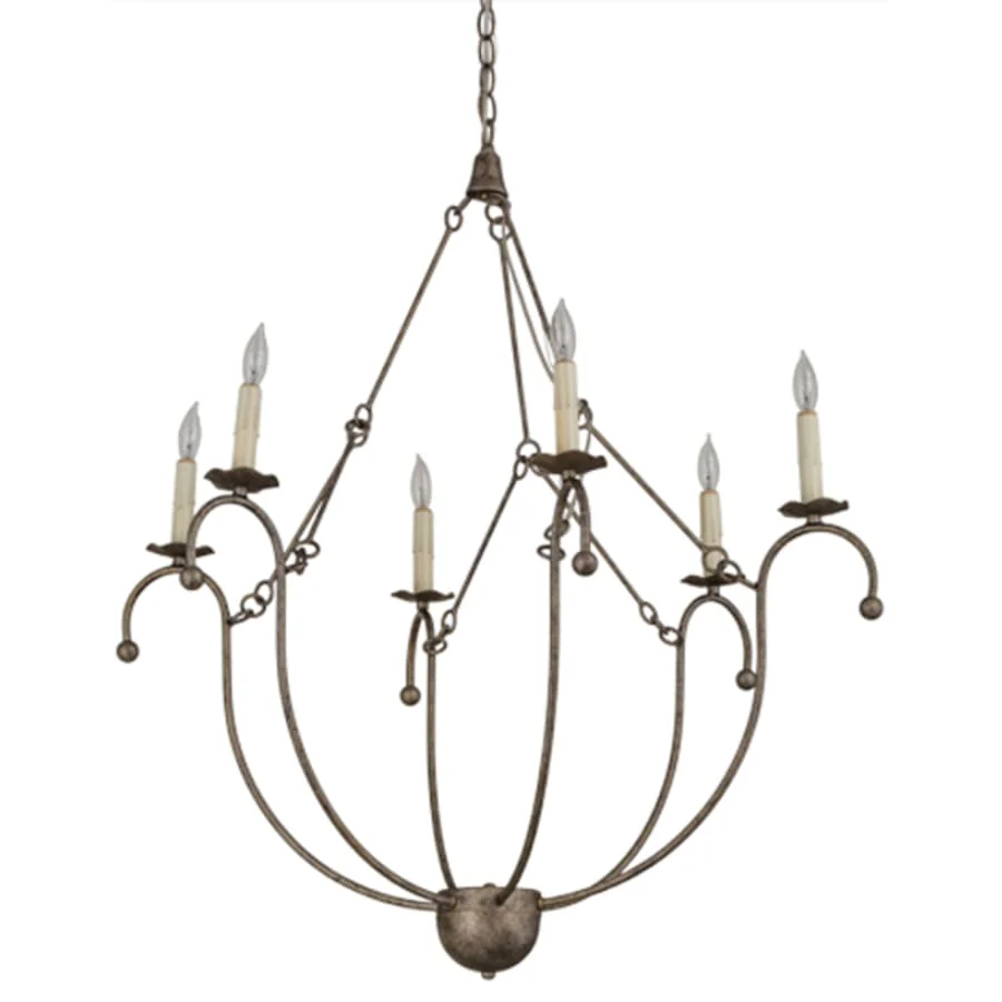 Meyda Tiffany Vienna 6 Light 32" Wide Taper Candle Style Chandelier - Image 3