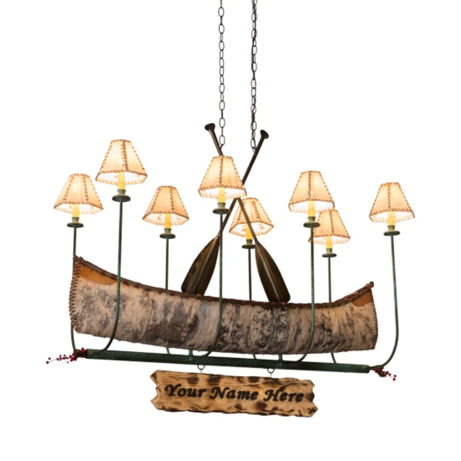 Meyda Tiffany Personalized Canoe 8 Light 51" Wide Linear Chandelier - Image 2