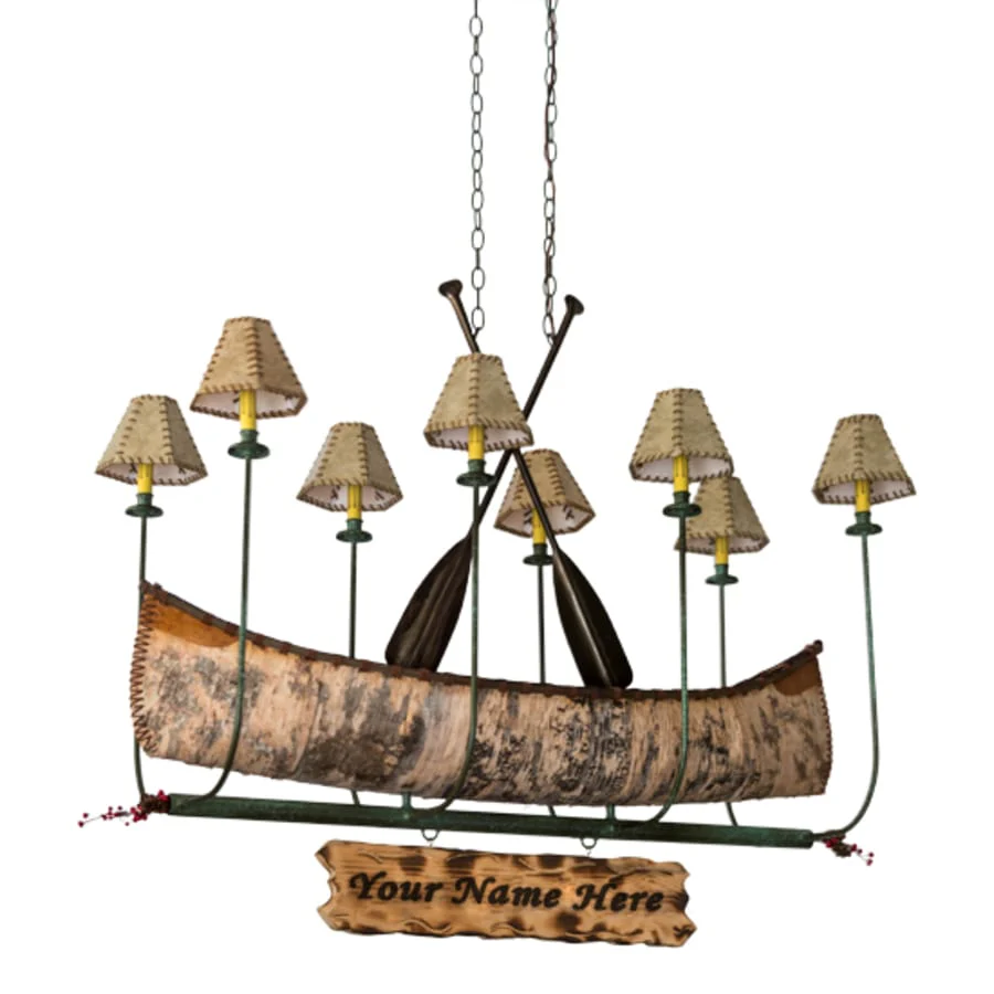Meyda Tiffany Personalized Canoe 8 Light 51" Wide Linear Chandelier - Image 3