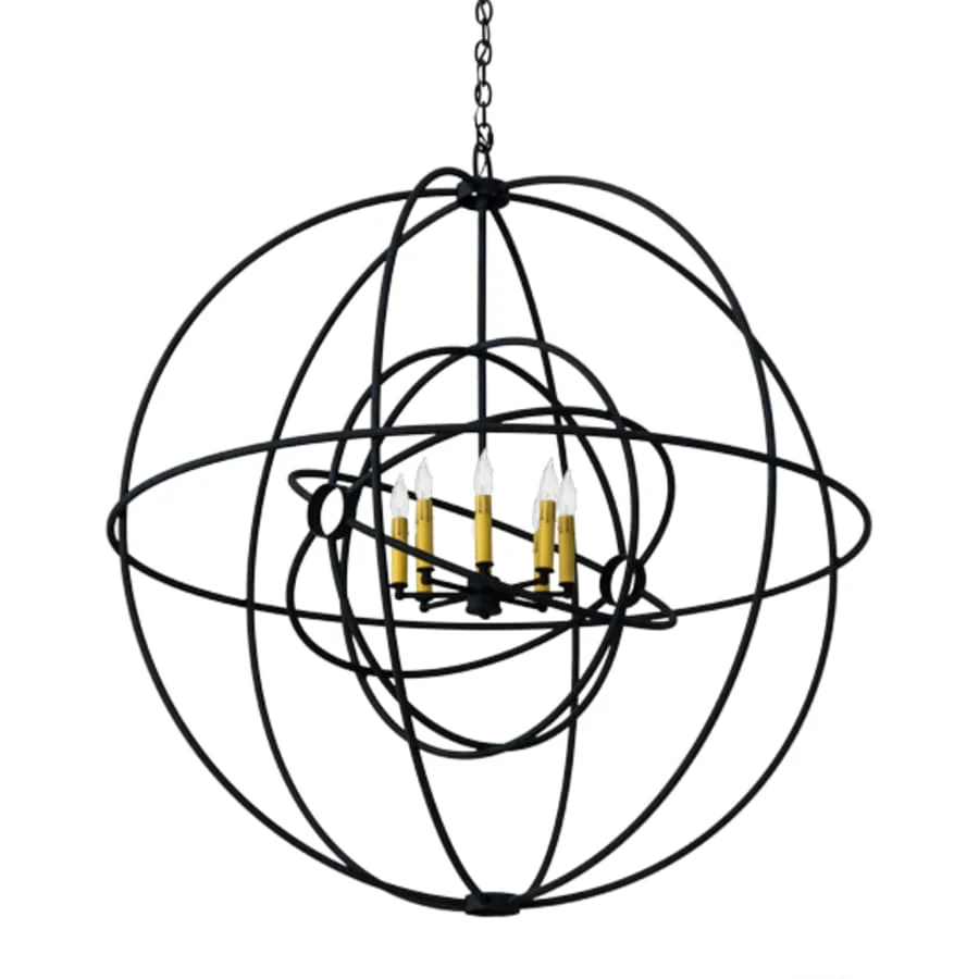 Meyda Tiffany Atom Enerjisi 8 Light 43" Wide Taper Candle Globe Chandelier - Image 3