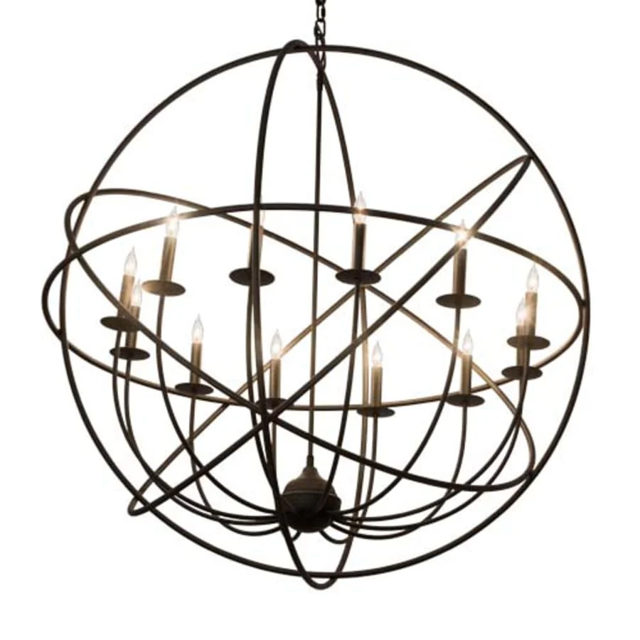 Meyda Tiffany Atom Enerjisi 12 Light 42" Wide Taper Candle Globe Chandelier - Image 1