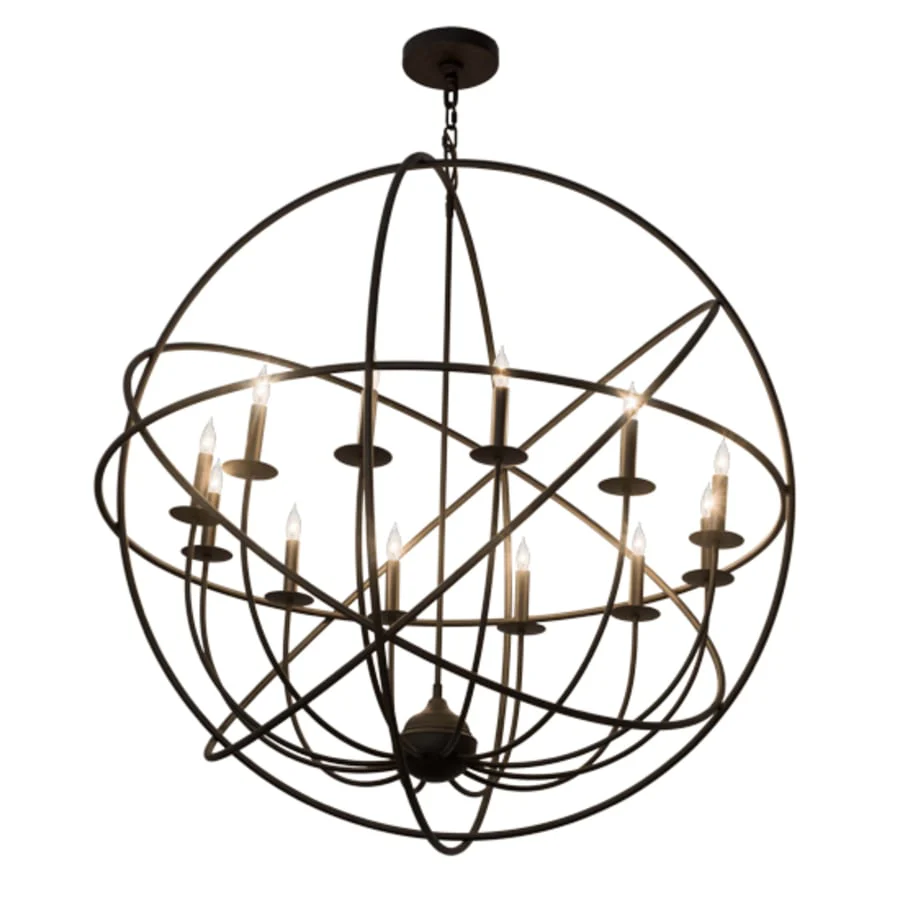 Meyda Tiffany Atom Enerjisi 12 Light 42" Wide Taper Candle Globe Chandelier - Image 2