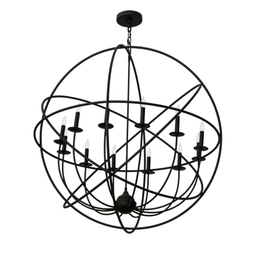 Meyda Tiffany Atom Enerjisi 12 Light 42" Wide Taper Candle Globe Chandelier - Image 3