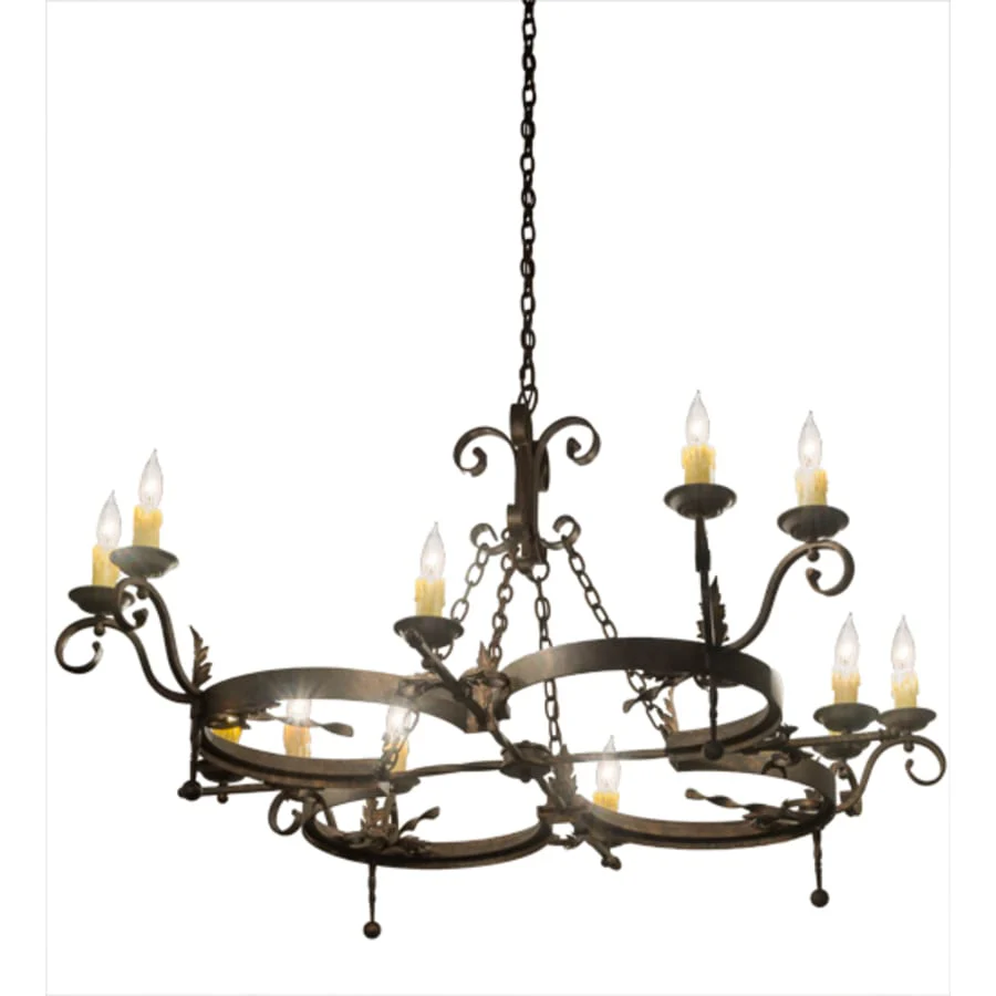 Meyda Tiffany Andorra 12 Light 60" Wide Taper Candle Style Chandelier - Image 2