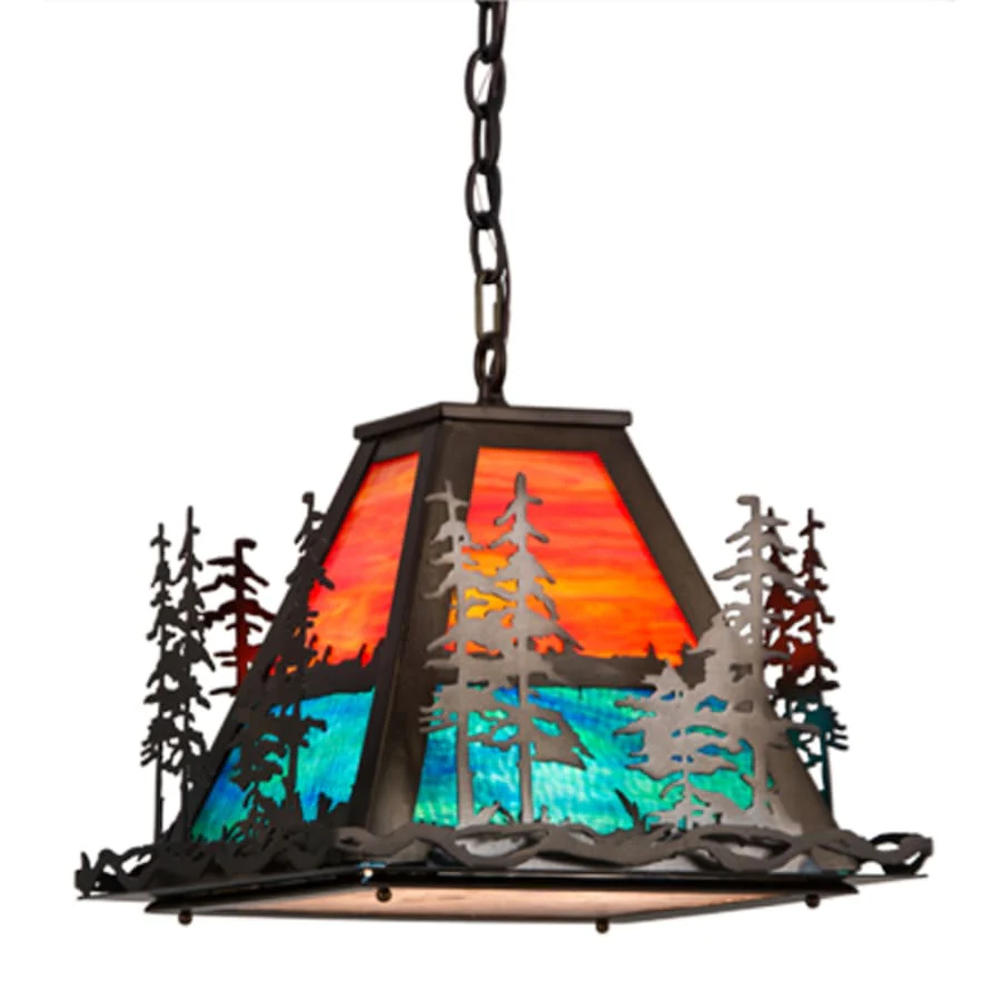 Meyda Tiffany Tall Pines 3 Light 22" Wide Pendant - Image 2