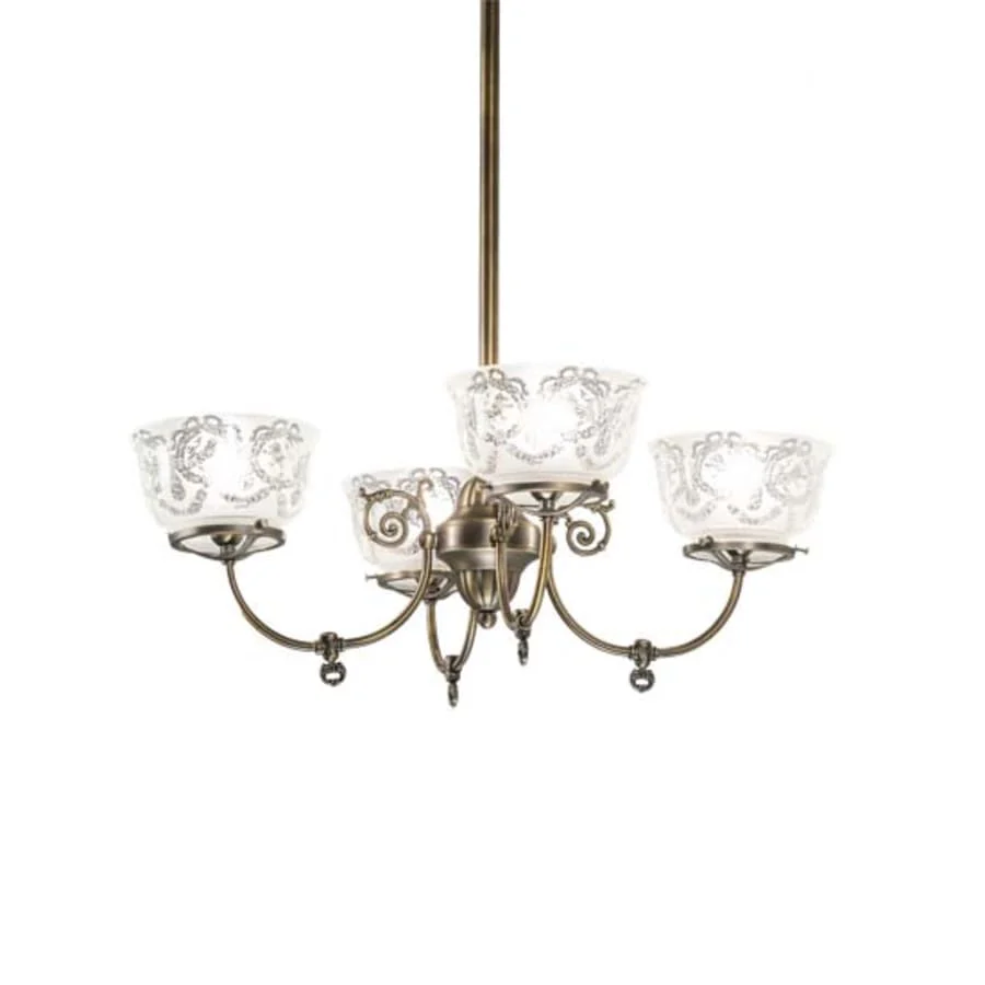Meyda Tiffany Revival Gas and Electric 4 Light 27" Wide Chandelier - Image 1