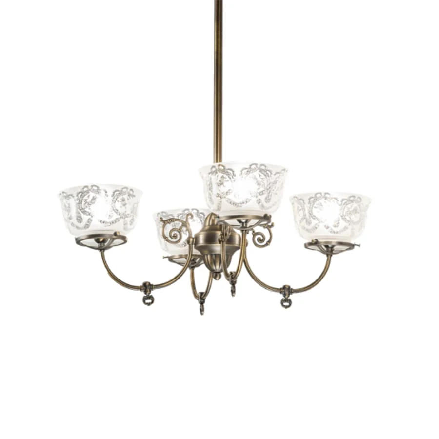 Meyda Tiffany Revival Gas and Electric 4 Light 27" Wide Chandelier - Image 2