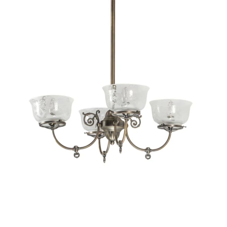 Meyda Tiffany Revival Gas and Electric 4 Light 27" Wide Chandelier - Image 3