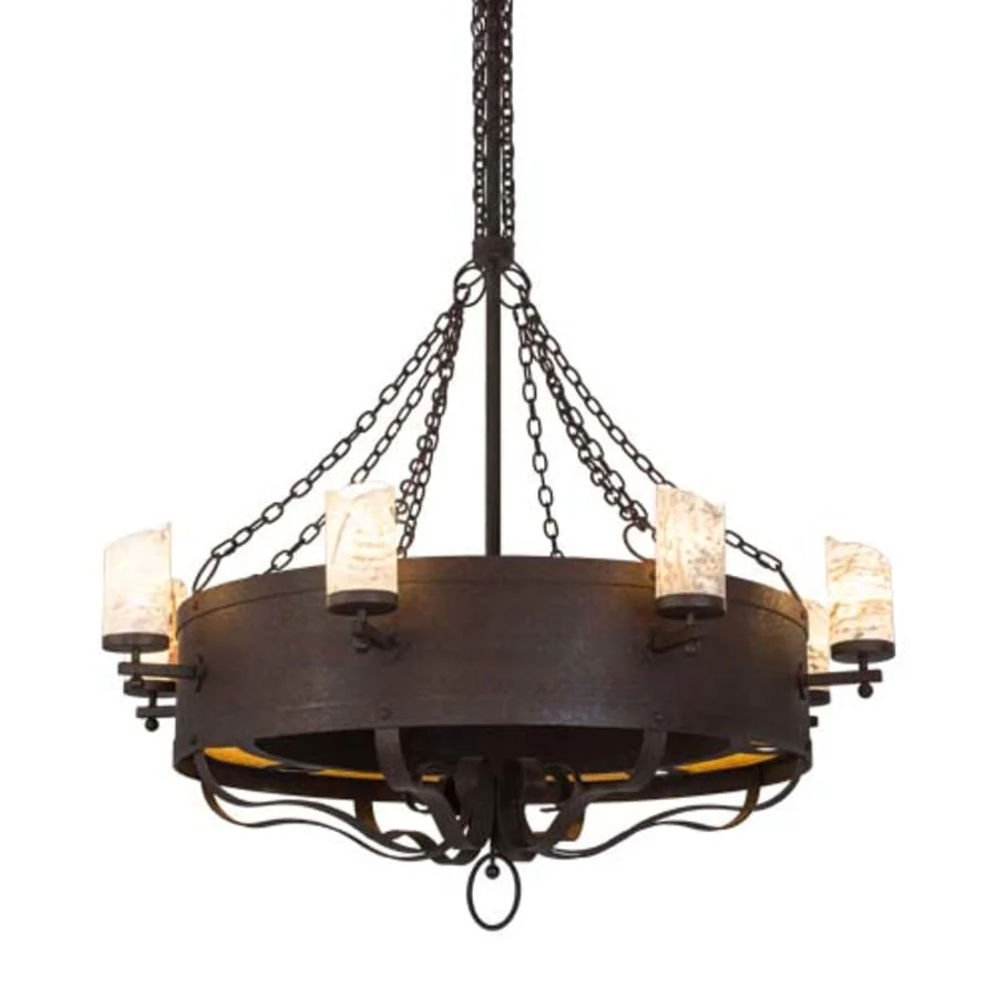 Meyda Tiffany Parnella 6 Light 54" Wide Pillar Candle Chandelier - Image 1