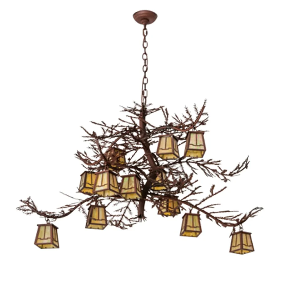 Meyda Tiffany Pine Branch Valley View 12 Light 40" Wide Chandelier - Image 3