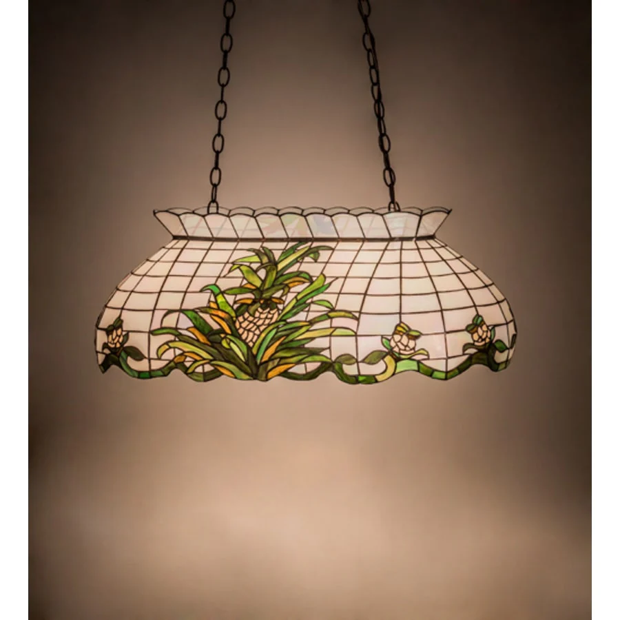 Meyda Tiffany Pineapple 3 Light 32" Wide Linear Pendant - Image 1