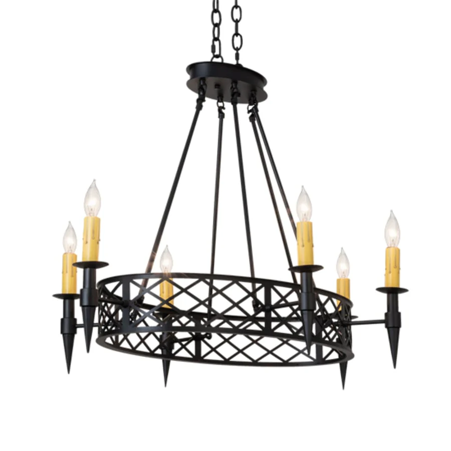 Meyda Tiffany Topridge 6 Light 28" Wide Taper Candle Style Chandelier - Image 1
