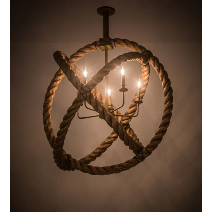 Meyda Tiffany Bola 5 Light 36" Wide Taper Candle Pendant - Image 1