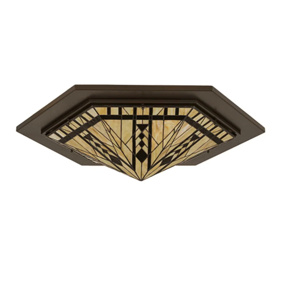 Meyda Tiffany Sonoma 6 Light 36" Wide Flush Mount Ceiling Fixture - Bronze Finish - Image 3