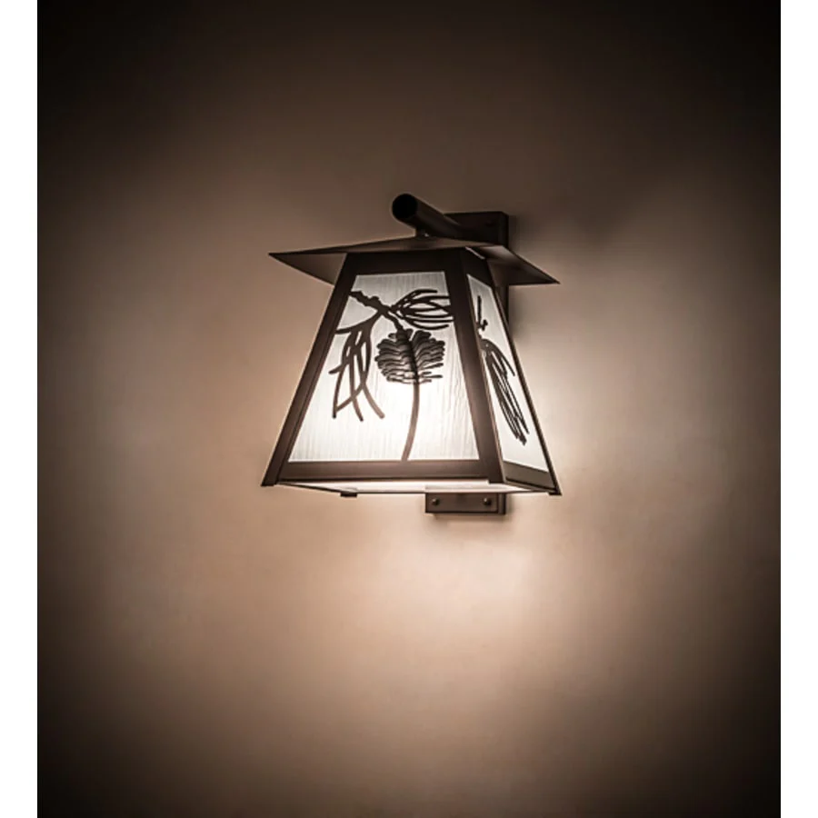Meyda Tiffany Scotch Pine 20" Tall Wall Sconce with Shade - Image 1