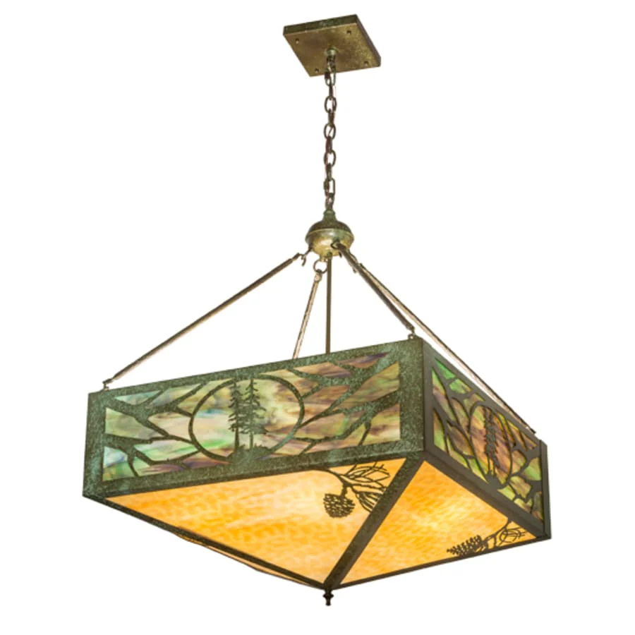 Meyda Tiffany Balsam Pine 6 Light 40" Wide Pendant - Image 3
