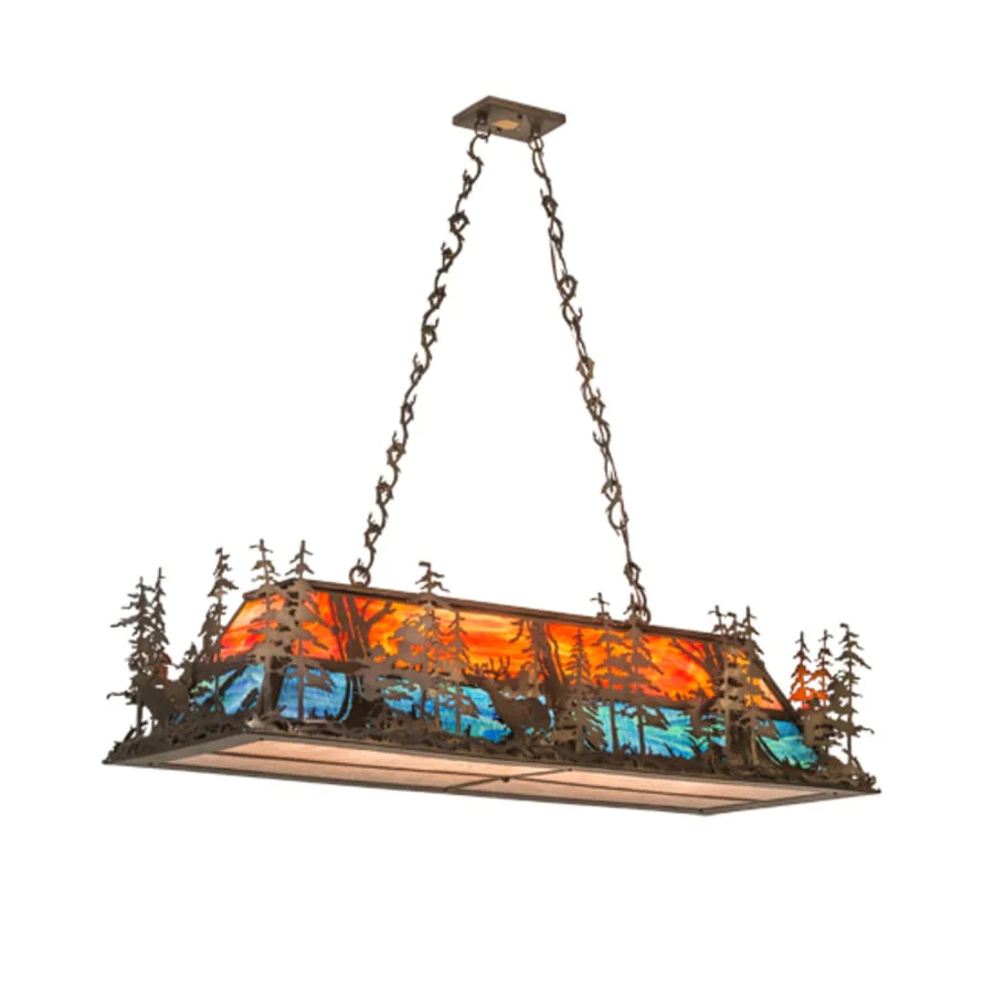 Meyda Tiffany 6 Light 54" Wide Billiard Linear Pendant - Image 2