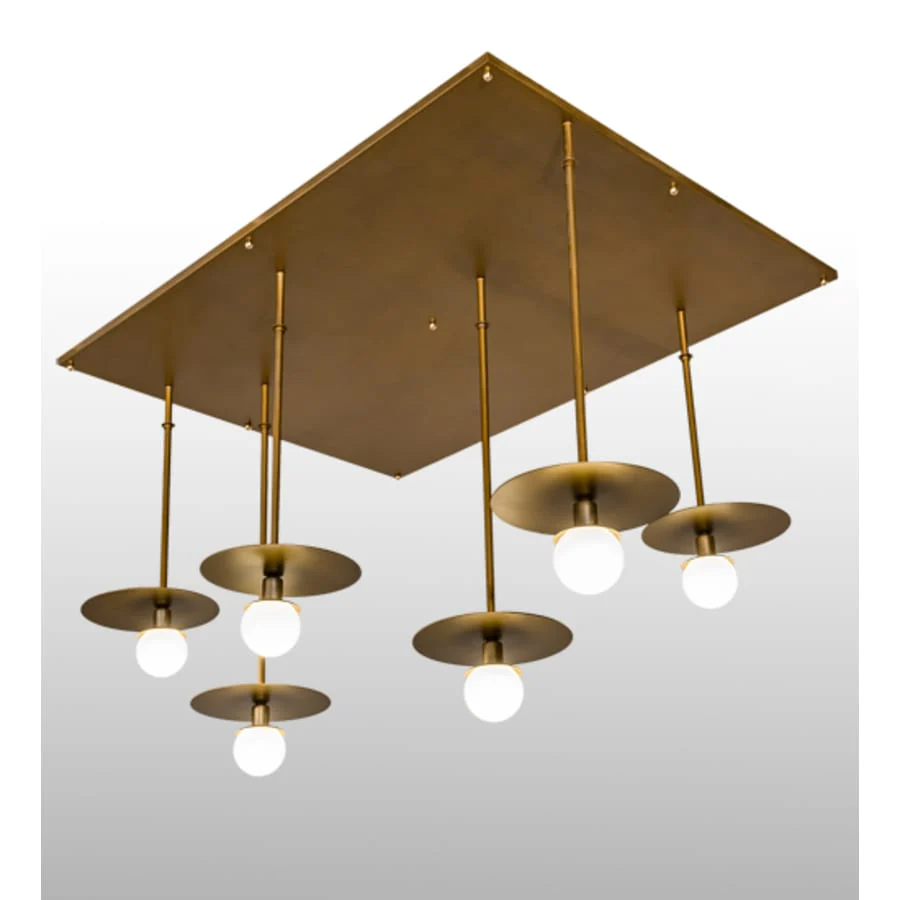 Meyda Tiffany 6 Light 74" Wide Abstract Multi Light Pendant - Image 1