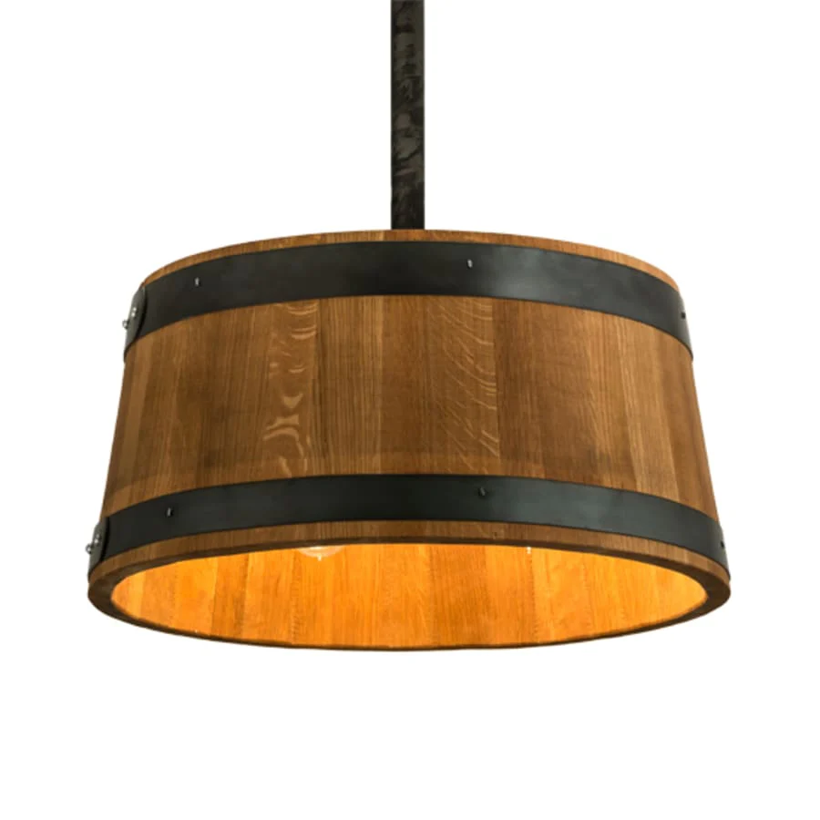 Meyda Tiffany 3 Light 25" Wide Wood Pendant - Image 1