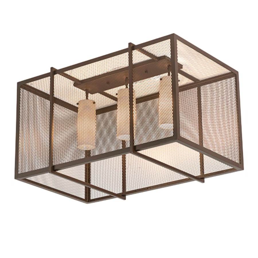 Meyda Tiffany Kitzi Golpe 3 Light 32" Wide Flush Mount Ceiling Fixture - Image 1