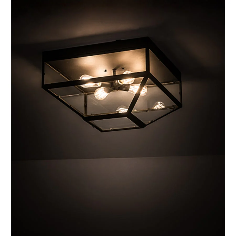 Meyda Tiffany Mission Prime 4 Light 28" Wide Flush Mount Ceiling Fixture - Image 2