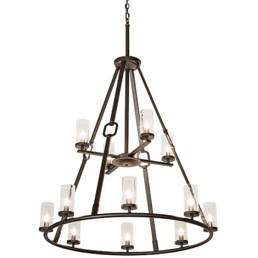 Meyda Tiffany Loxley Hugo 12 Light 38" Wide Ring Chandelier - Image 1