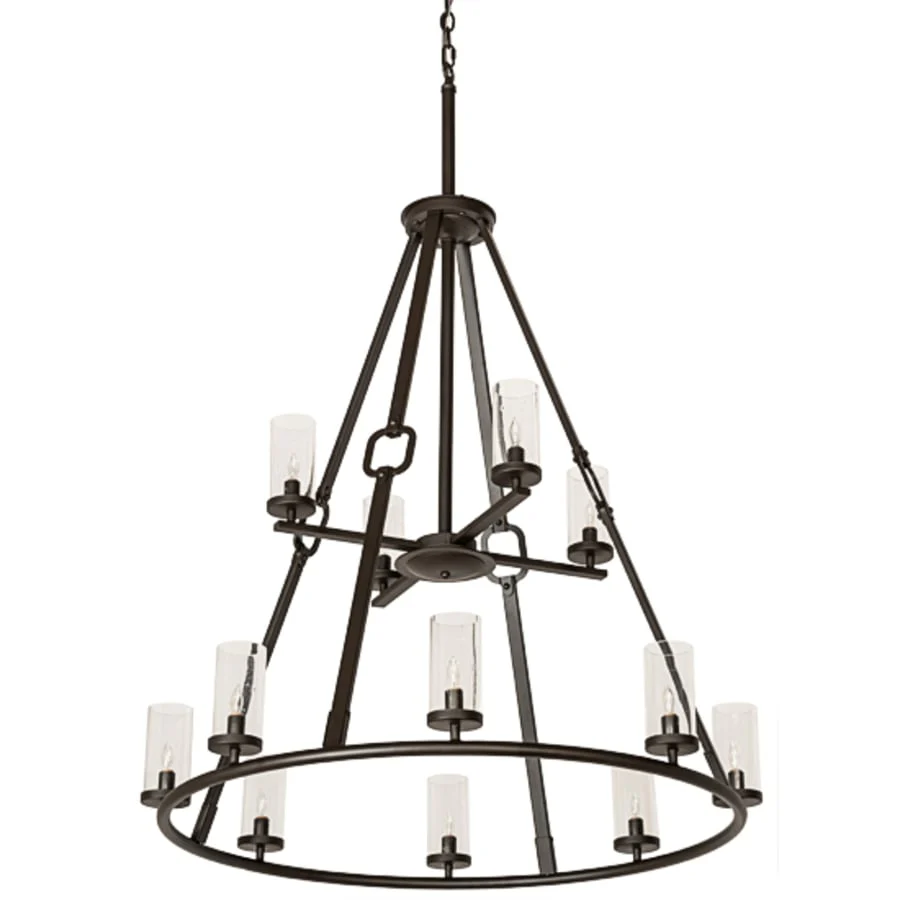 Meyda Tiffany Loxley Hugo 12 Light 38" Wide Ring Chandelier - Image 3