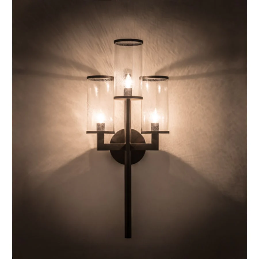 Meyda Tiffany Cilindro Ashcroft 3 Light 36" Tall Wall Sconce - Image 1