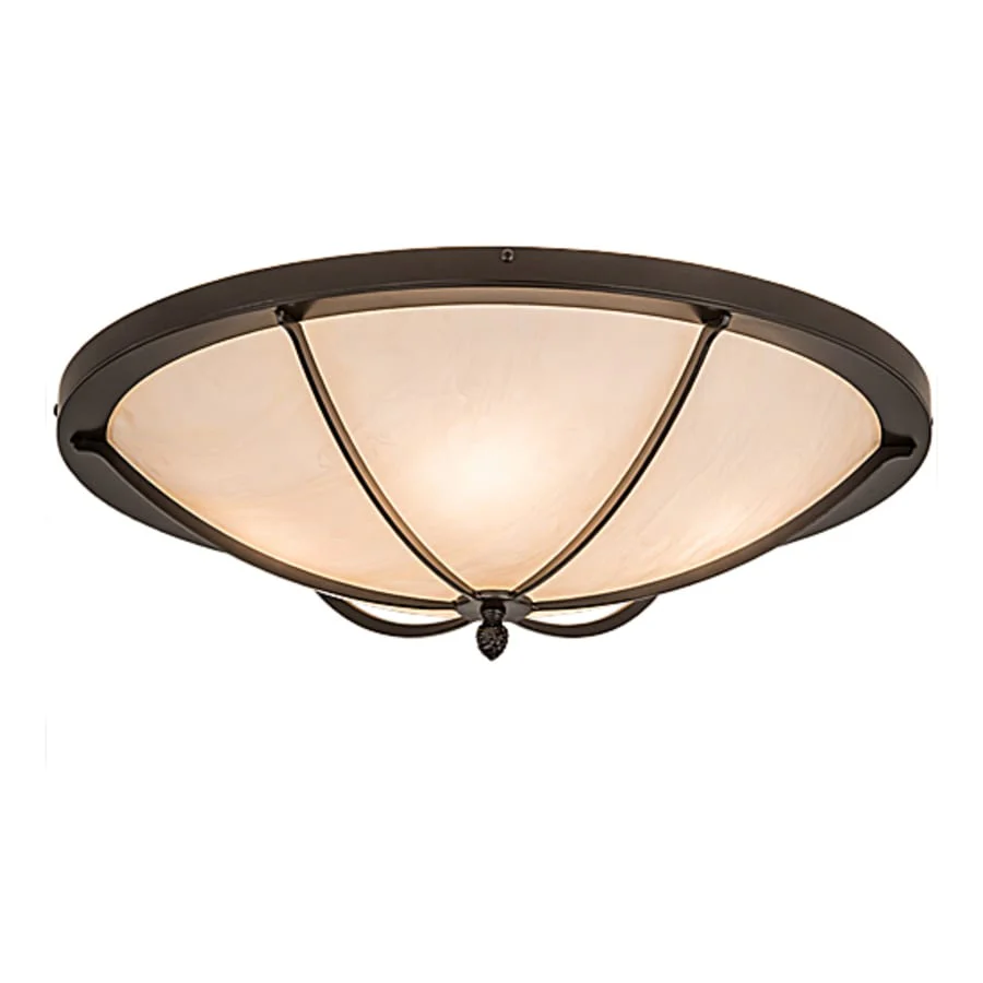 Meyda Tiffany Dominga 4 Light 24" Wide Flush Mount Bowl Ceiling Fixture - Oil Rubbed Bronze Finish - Image 1