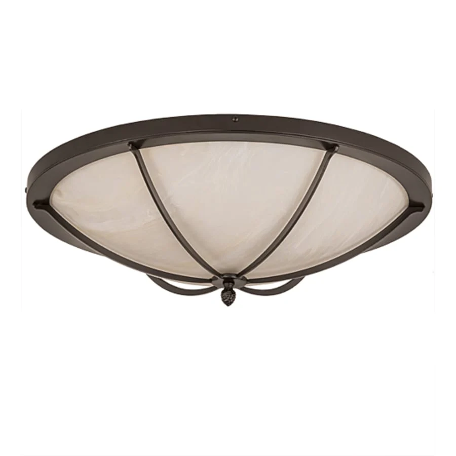 Meyda Tiffany Dominga 4 Light 24" Wide Flush Mount Bowl Ceiling Fixture - Oil Rubbed Bronze Finish - Image 2