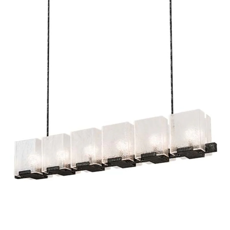 Meyda Tiffany Long Ice Cube 6 Light 60" Wide Linear Chandelier - Image 1