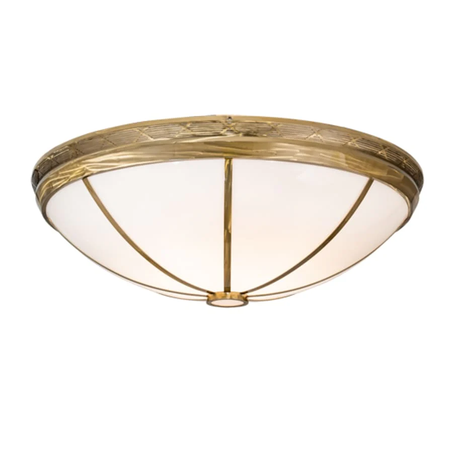 Meyda Tiffany Kahe 12 Light 60" Wide Flush Mount Bowl Ceiling Fixture - Brass Tint Finish - Image 1