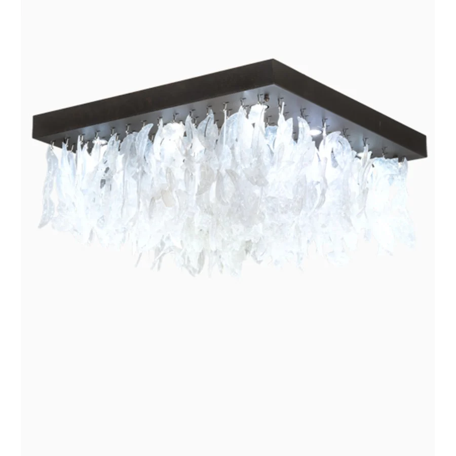 Meyda Tiffany Ginkgo 9 Light 51" Wide Flush Mount Ceiling Fixture - Image 1