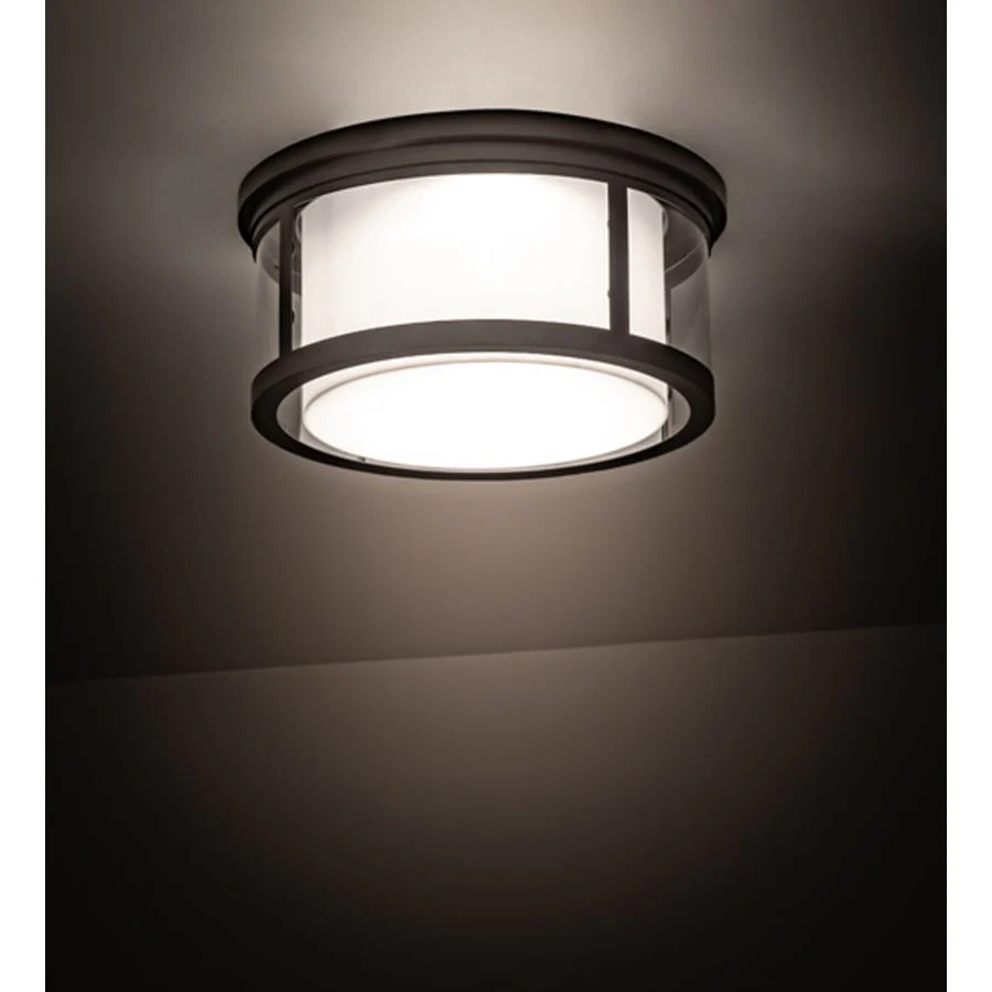 Meyda Tiffany Cilindro Campbell 19" Wide LED Flush Mount Drum Ceiling Fixture - Image 2