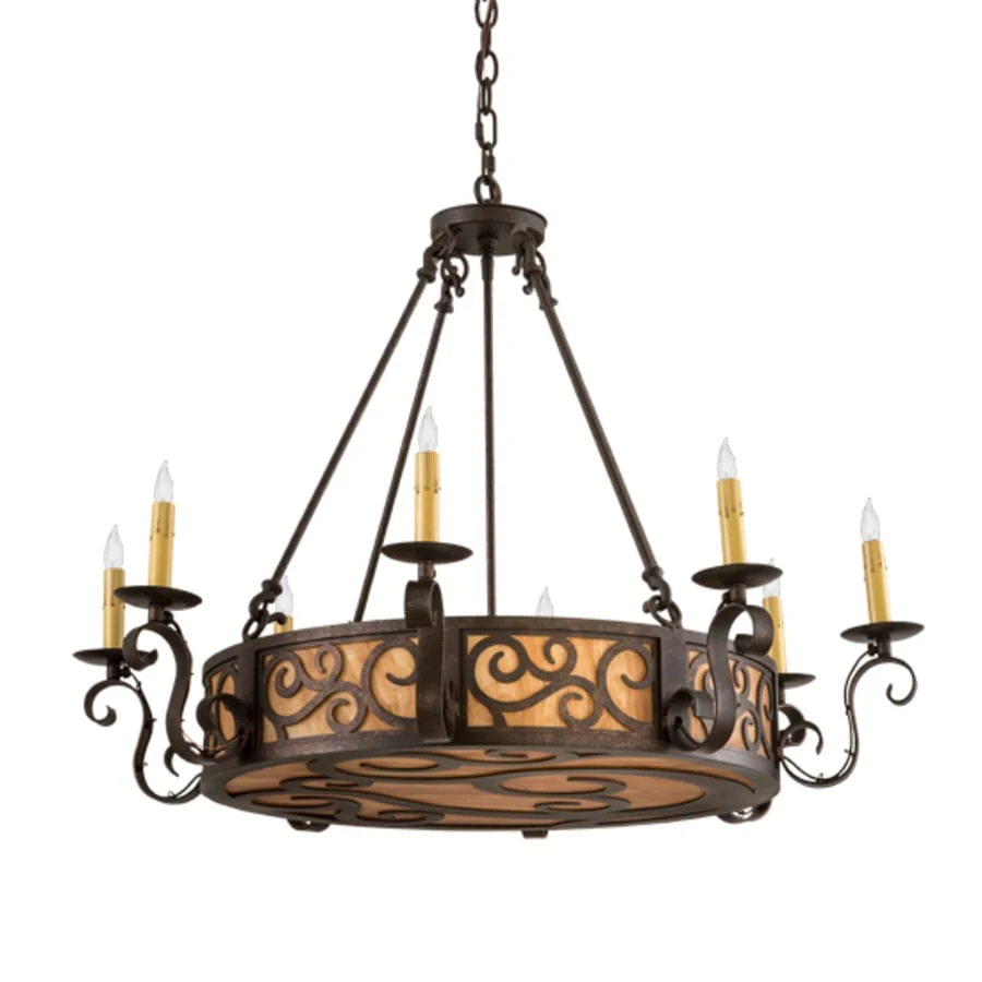 Meyda Tiffany Delano 10 Light 36" Wide Taper Candle Style Chandelier - Image 3