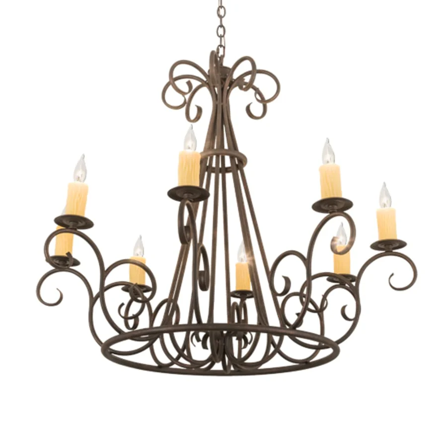 Meyda Tiffany Marguerite 8 Light 42" Wide Taper Candle Style Chandelier - Image 2