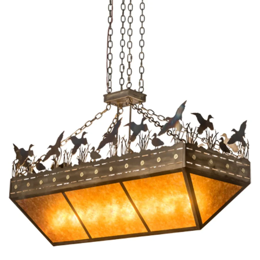 Meyda Tiffany 8 Light 18" Wide Abstract Linear Pendant - Image 1