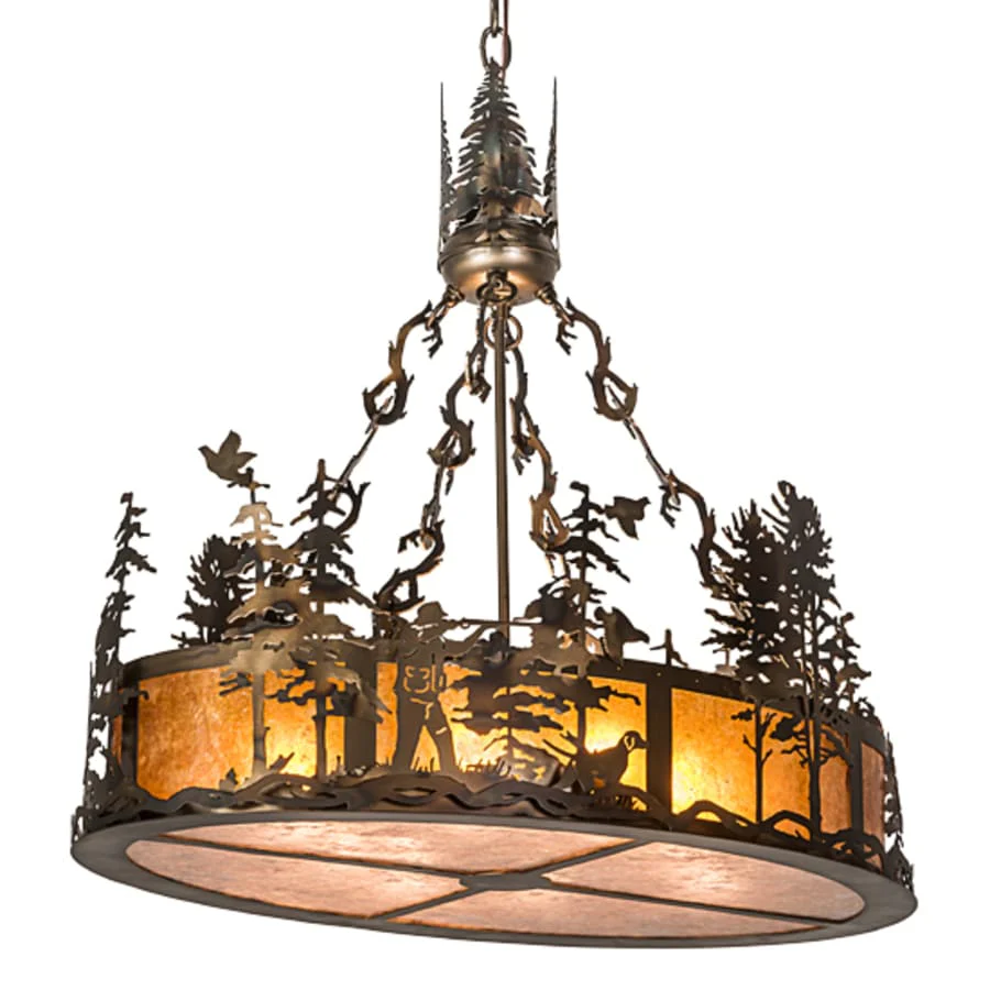 Meyda Tiffany 8 Light 30" Wide Abstract Linear Pendant - Image 3