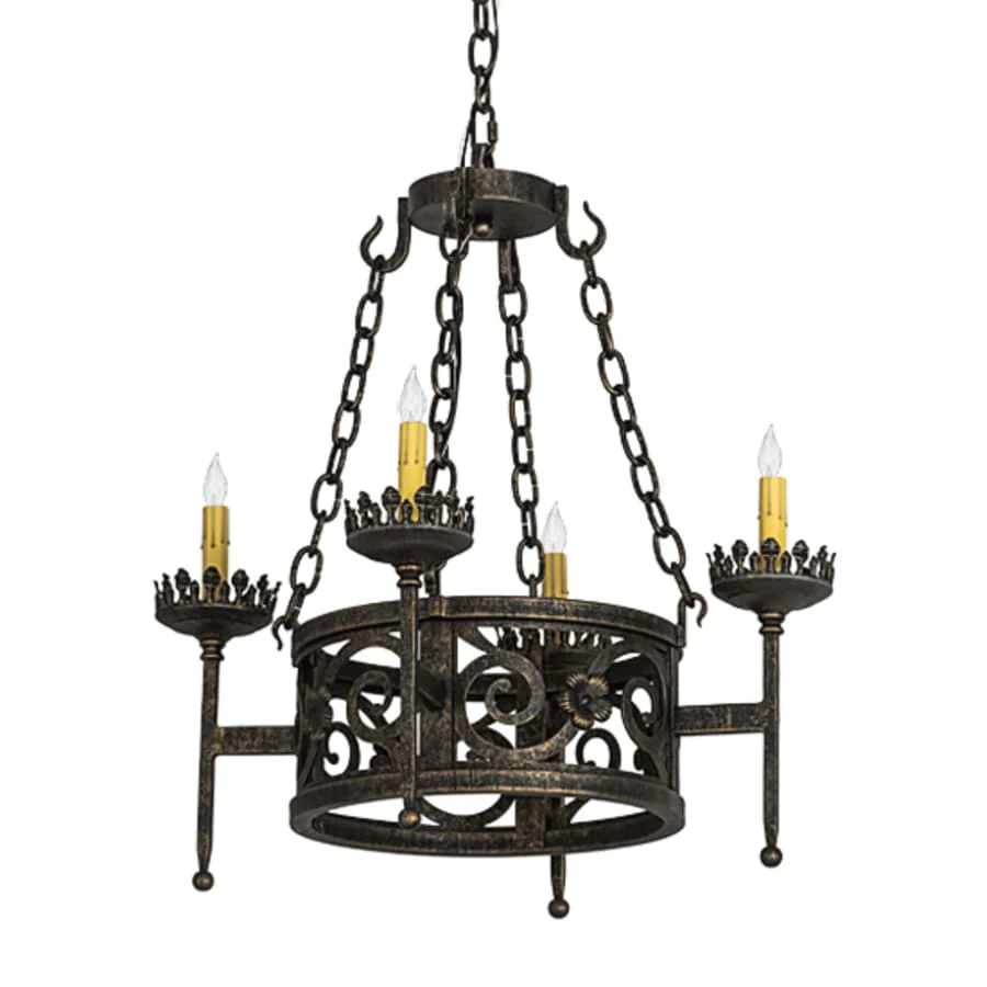 Meyda Tiffany Majella 4 Light 24" Wide Taper Candle Style Chandelier - Image 3