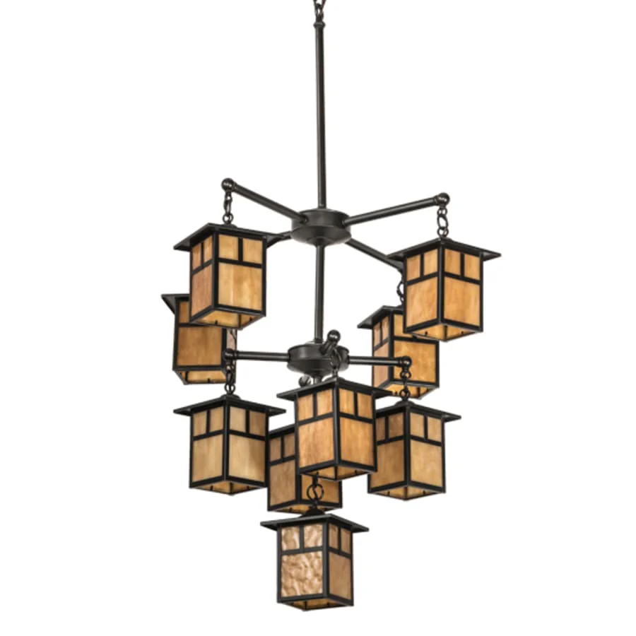 Meyda Tiffany Hyde Park T Mission 9 Light 34" Wide Chandelier - Image 3