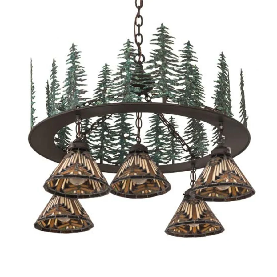 Meyda Tiffany Nuevo Mission 5 Light 34" Wide Chandelier - Image 1