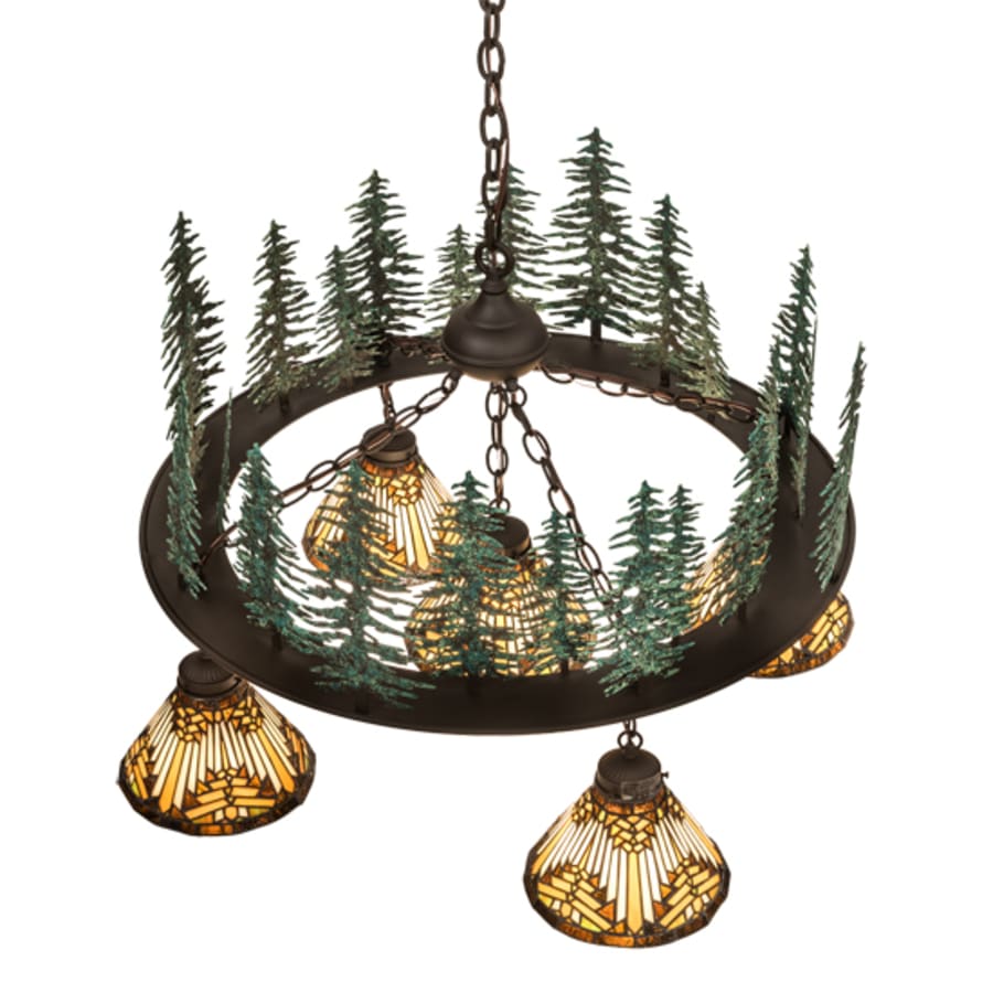 Meyda Tiffany Nuevo Mission 5 Light 34" Wide Chandelier - Image 3