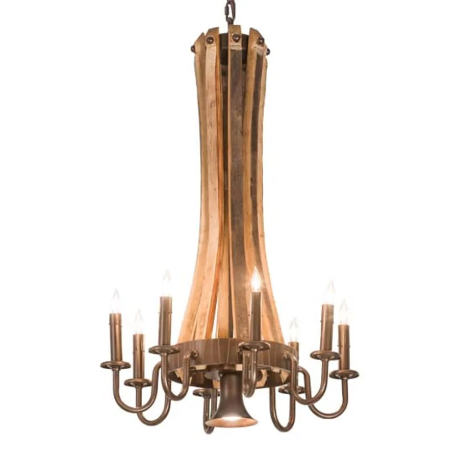 Meyda Tiffany Barrel Stave 8 Light 20" Wide Taper Candle Style Chandelier - Image 1
